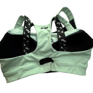 OISELLE Sports Bra Light Mint Green. Size Women's 38D.  Double Straps.  Padded.
